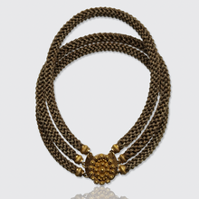 Load image into Gallery viewer, Georgian Braided Hair &amp; Cannetille Clasp Bracelet