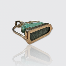 Load image into Gallery viewer, Egyptian Revival Faience Khnum Ram&#39;s Amulet Pendant