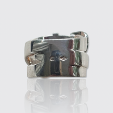Load image into Gallery viewer, Vintage Silver Débridée Ring, Hermès