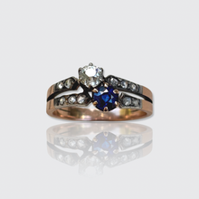 Load image into Gallery viewer, Belle Epoque Sapphire &amp; Diamond Toi et Moi Ring
