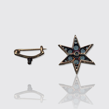Load image into Gallery viewer, 19th Century Small Blue Paste Star Brooch