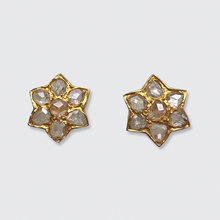 Load image into Gallery viewer, Victorian Rose-Cut Diamond Star Earrings