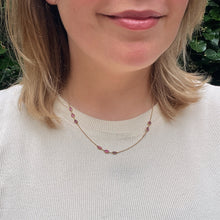 Load image into Gallery viewer, Vintage Ruby Station Necklace