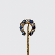 Load image into Gallery viewer, Antique Sapphire &amp; Diamond Horseshoe Stickpin