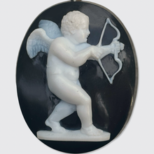 Load image into Gallery viewer, 19th Century Onyx &amp; Diamond Hunting Cupid Cameo Pendant