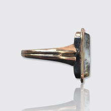 Load image into Gallery viewer, Victorian Moss Agate Panel Ring