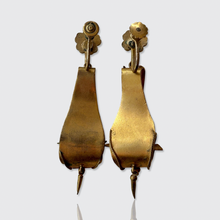 Load image into Gallery viewer, Victorian Gilt Garnet Screw Fitting Earrings