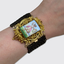 Load image into Gallery viewer, Set of two 19th Century Hairwork &amp; Pinchbeck Bracelets