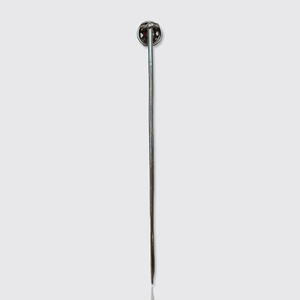 Platinum Art Deco Ruby & Diamond Ball Stickpin