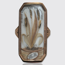 Load image into Gallery viewer, Georgian Wheat Hairwork Mourning Ring