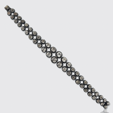 Load image into Gallery viewer, 19th Century Silver Double Row Collet-Set Paste Bracelet