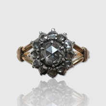 Load image into Gallery viewer, Georgian Rose-Cut Diamond Flower Ring