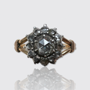 Georgian Rose-Cut Diamond Flower Ring