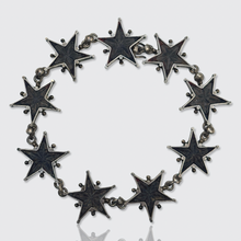 Load image into Gallery viewer, 19th Century Silver Pentacrine Star Fossil Link Bracelet