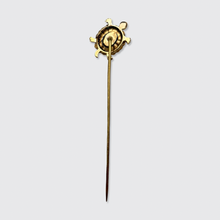 Load image into Gallery viewer, Antique Pearl, Emerald &amp; Diamond Turtle Stickpin