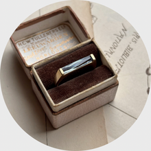 Load image into Gallery viewer, Vintage Aquamarine Baguette-Cut Ring
