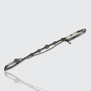 Reserved: Art Deco Old-Cut Diamond Link Bracelet