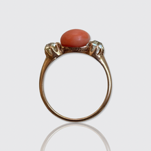 Load image into Gallery viewer, 19th Century Bouton Coral &amp; Diamond Ring
