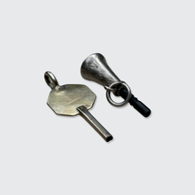 Load image into Gallery viewer, Two Silver Watch Key Pendants, including a Wilhelmina Key