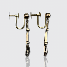 Load image into Gallery viewer, Art Deco Diamond Drop Earrings with Screw Fittings