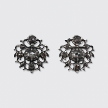 Load image into Gallery viewer, Silver Rose-Cut Diamond Earrings