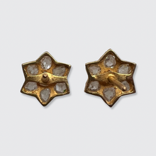 Load image into Gallery viewer, Victorian Rose-Cut Diamond Star Earrings