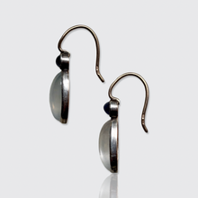 Load image into Gallery viewer, Antique Moonstone and Sapphire Drop Earrings