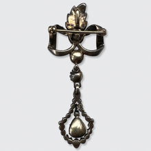 Load image into Gallery viewer, Rose-Cut Diamond Bow Drop Pendant Brooch