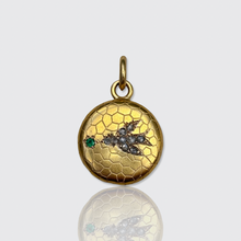 Load image into Gallery viewer, 19th Century French Emerald &amp; Diamond Bird Pendant