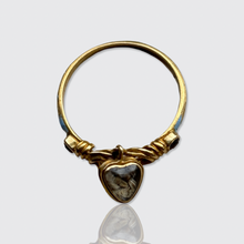 Load image into Gallery viewer, Victorian Lovers Knot Ring with Heart-Shaped Locket