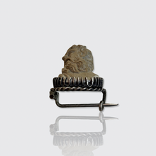 Load image into Gallery viewer, 19th Century Grand Tour Lava Stone Faun Brooch