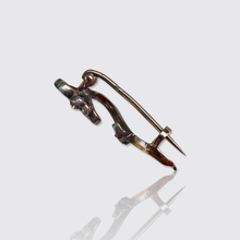 Load image into Gallery viewer, 19th Century Amethyst &amp; Diamond Flower Brooch