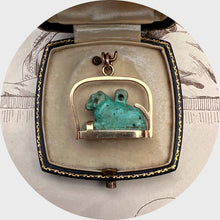 Load image into Gallery viewer, Egyptian Revival Faience Khnum Ram&#39;s Amulet Pendant