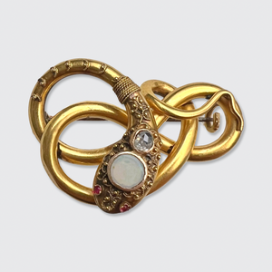 Victorian Coiling Snake Brooch