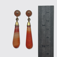 Load image into Gallery viewer, Vintage Banded Agate Drop Earrings