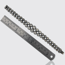 Load image into Gallery viewer, 19th Century Silver Double Row Collet-Set Paste Bracelet