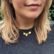 Load image into Gallery viewer, Art Nouveau 18k Gold &amp; Pearl Ivy Necklace