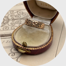 Load image into Gallery viewer, Antique Rose Gold Ivy Eternity Ring with Inscription