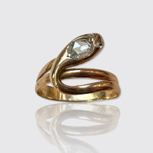 Load image into Gallery viewer, Victorian Rose-Cut Diamond Snake Ring