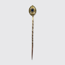 Load image into Gallery viewer, Antique Sapphire Shield Stickpin