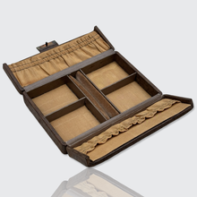 Load image into Gallery viewer, Antique Brown Jewellery Travel Case