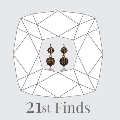 Reserved for ‘N’, pament 2/6: Georgian Cannetille Day to Night Earrings in Box