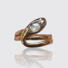 Load image into Gallery viewer, Victorian Rose-Cut Diamond Snake Ring