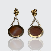 Load image into Gallery viewer, Vintage Shell Cameo Drop Earrings