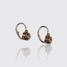 Load image into Gallery viewer, Antique Petite 18k Rose Gold &amp; Diamond Dormeuse Earrings