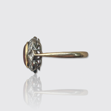 Load image into Gallery viewer, Vintage Fire Opal &amp; Diamond Cluster Ring