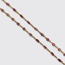 Load image into Gallery viewer, Vintage Yellow Gold Ruby Link Bracelet