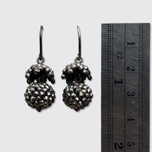 Load image into Gallery viewer, Georgian Cut Steel Strawberry Drop Earrings