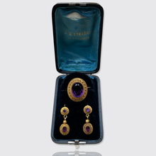 Load image into Gallery viewer, Victorian Amethyst Demi Parure in Fitted Box