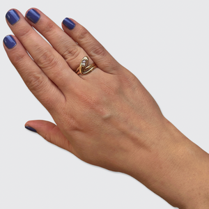 Victorian Rose-Cut Diamond Snake Ring